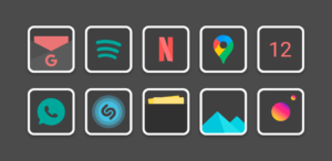 Flat Dark Square – Icon Pack