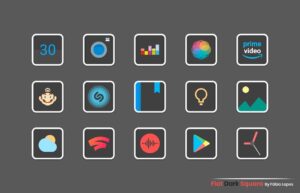Flat Dark Square – Icon Pack