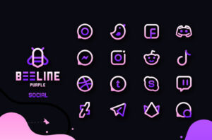 BeeLine Purple Iconpack