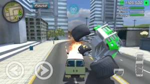 اسکرین شات بازی Rope Frog Ninja Hero Car Vegas - تصویر 3