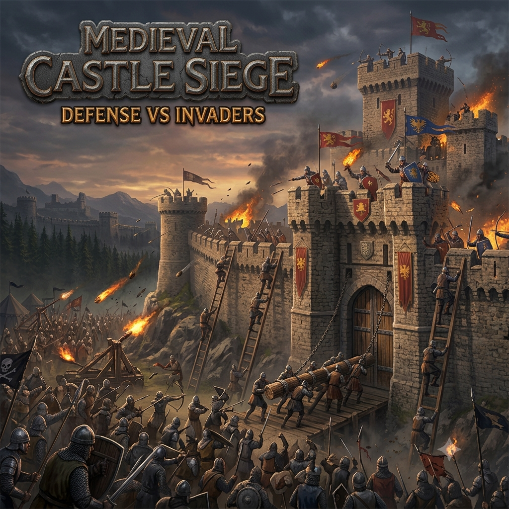 دانلود بازی Medieval Castle Siege Defense vs Invaders