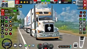 American Truck Driving Trailer
